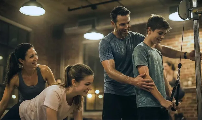 Familie trainiert Familientarife